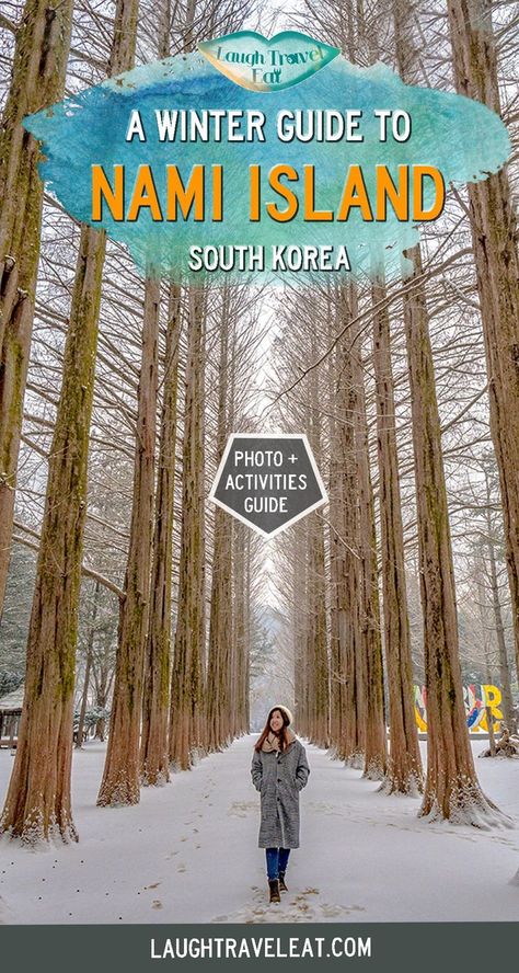 Nami Island Winter Outfit, Nami Island Winter, Sky Bike, Korea Winter, Blog Success, Nami Island, Floating Market, South Korea Travel, Travel Destinations Asia