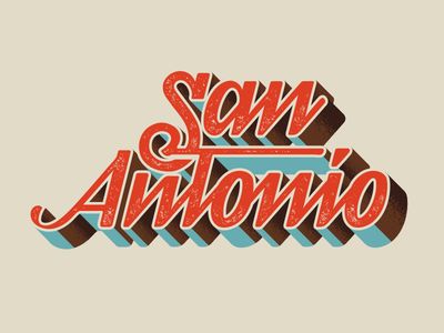 San Antonio by Andy Anzollitto Custom Type, Type Inspiration, Typography Love, Type Illustration, Graphic Design Fonts, Types Of Lettering, Vintage Typography, Typographic Design, Typography Letters