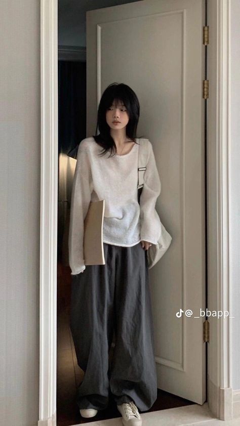 Chinese Douyin, Korean Fashion Grunge, Contrast Collar Dress, Y2k Acubi, Peony Aesthetic, Week Of Outfits, Simple Streetwear, Korean Fashion Cute, Acubi Fashion