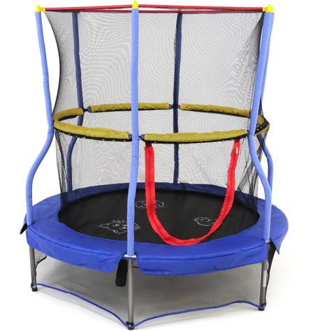 Free 2-day shipping. Buy Skywalker Trampolines 55-Inch Bounce-N-Learn Trampoline, with Enclosure and Sound, Blue at Walmart.com Small Trampoline, Toddler Trampoline, Backyard Trampoline, Indoor Trampoline, Kids Trampoline, Mini Trampoline, Steel Frame Construction, Animal Sounds, Trampolines