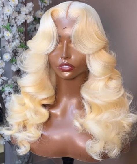 Product Details Brand: Karlami Hair Hair Material: 100% Human Hair Style: Body Wave Hair Color: #613 blonde wig Density: Full 180% density Lace Area: 13x4 Full Lace Frontal Wig Lace Type: Transparent lace,melt down perfectly,match all skins Hairline: Super Natural-looking Pre-Plucked Hairline with Baby Hair Cap Size: Average size 22.5 inches, multiple clips & an adjustable band inside the wig for a secure fit Can Be Dyed: Yes Shipping: Free shipping 3-7 days delivery Return Policy: 30 days no re Blonde Wig Hairstyles, Blonde Curtain Bangs, 613 Blonde Wig, Full Lace Frontal, Frontal Wig Hairstyles, Peekaboo Hair, Hairstyles For Layered Hair, 613 Blonde, Wave Wig