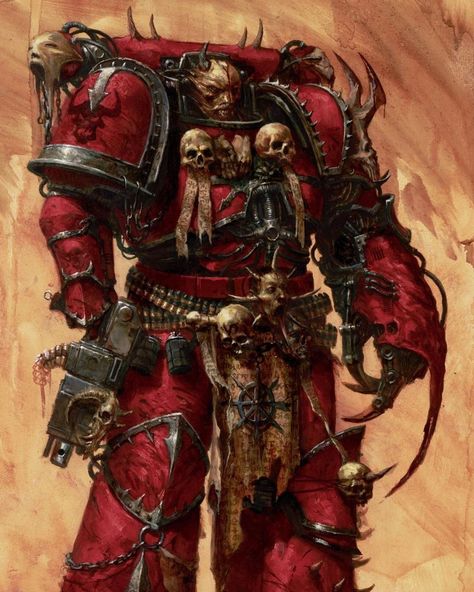 Karl Kopinski on Instagram: “#tbt #throwbackthursday #gamesworkshop #warhammer40k #oldhammer40k #scifiart #chaosspacemarines #khorne #karlkopinski #oilpainting” Karl Kopinski, Space Marine Art, Chaos 40k, Arte Occulta, The Horus Heresy, Warhammer 40k Art, Age Of Sigmar, Warhammer Art, Warhammer 40k Artwork