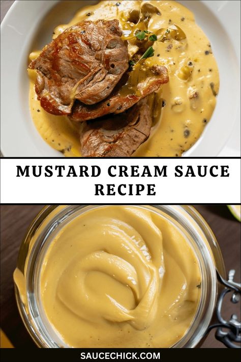 Mustard Cream Sauce Recipe: Try It Now Recipes With Mustard, Mustard Sauce For Ham, Mustard Sauce For Chicken, Dill Mustard Sauce, Ham Sauce, Dijon Mustard Sauce, Mustard Cream Sauce, Homemade Mustard, Cream Sauce Recipe