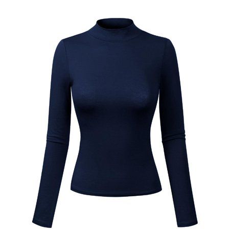 Tight Long Sleeve Shirt Outfit, Comfy Korean Outfits, Long Sleeve Shirt Outfits, Closet Clothing, School Clothes, Character Inspo, Mock Neck Top, Performance Outfit, Women's Wardrobe