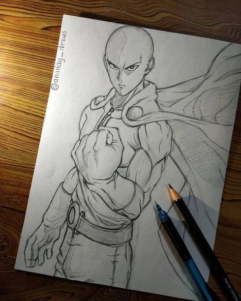 Anime One Punch Man, Naruto Sketch Drawing, Pencil Sketch Images, Dragon Ball Painting, Naruto Sketch, One Punch Man Anime, Marvel Drawings, Anime Drawing Books, Anime Canvas