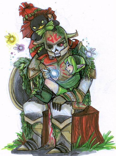 The Legend of Zelda - Link/Hero's Shade - Saria - Skull Kid - By LittleMissArtie on DeviantArt Zelda Saria, Hero's Shade Link, Hero Of Time And Hero Of Twilight, Twilight Princess Hero's Shade, Zelda Hero's Shade, Hero's Shade, Skull Kid Zelda, Saria Zelda, All Spiderman