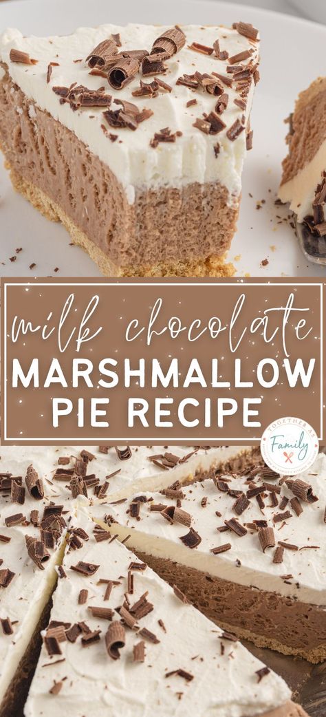 Chocolate Marshmallow Cream Pie, Deserts Using Marshmallows, Graham Cracker Crust Pudding Pie, Chocolate Pie Bars, Chocolate Fluff Pie, Dessert With Whip Cream, Easy Desserts With Marshmallow Fluff, Recipes That Use Marshmallows, Best Pie Recipes Easy