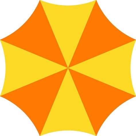 Top view of umbrella in yellow and orange color. Orange Umbrella, Brand Photography, Top View, Photography Branding, Orange Color, Vector Art, The Top, Umbrella, Clip Art