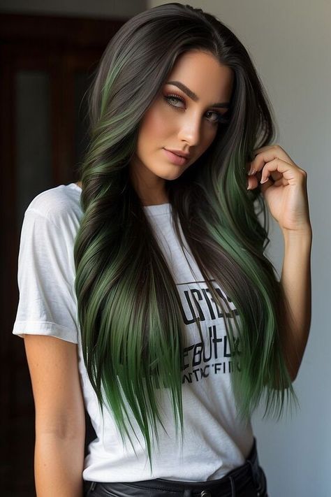 21 Ideas Stunning Summer Hair Colors for Dark Hair: Top Trends for 2024 Vivid Hair Color, Teal Hair, Hair Makeover, Ombre Hair Color, Trendy Hair, Pastel Hair, Summer Hair Color, Hair Inspiration Color, Hairstyles Ideas