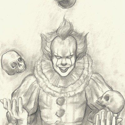 ArtStation - A.L Stanford Juggling Drawing, Clown Juggling, Juggling Clown, Portfolio Drawings, Cool Sketch Ideas, Clown Paintings, Drawing Challenges, Pennywise The Clown, Pennywise The Dancing Clown