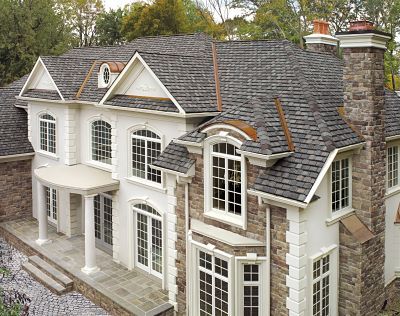 GAF Camelot asphalt shingles provide a traditional look.  We install GAF roofing in the Minneapolis MN area. http://www.quarve.com Slate Roof Shingles, Timberline Shingles, Slate Shingles, Roof Shingle Colors, Roofing Shingles, Roofing Options, Shingle Colors, Blue Roof, Asphalt Roof Shingles