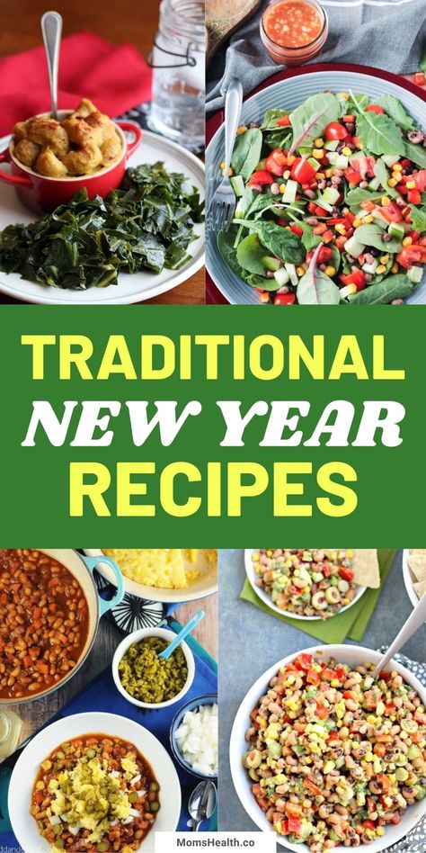 Traditional New Years Dinner, Table Full Of Food, Cabbage Slow Cooker, New Years Day Dinner, Vegan Collard Greens, Ham Hocks And Beans, Rice Dishes Easy, Lucky Food, Collard Greens Recipe