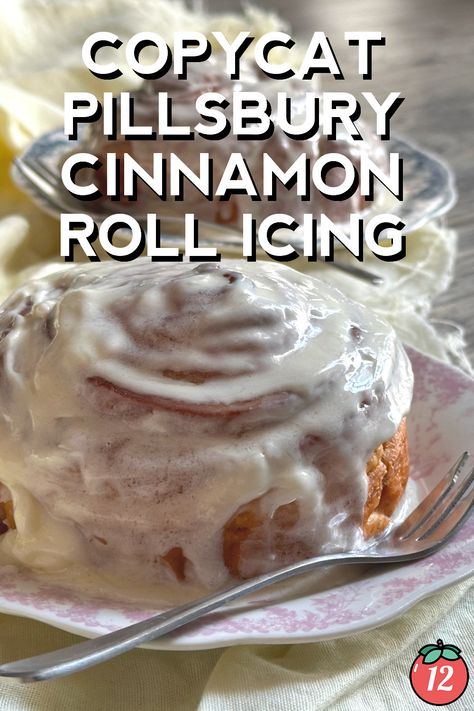 Copycat Pillsbury Cinnamon Roll Icing | 12 Tomatoes Copycat Pillsbury Cinnamon Rolls, Cinnabon Cinnamon Rolls Copycat Icing, Powdered Sugar Icing For Cinnamon Rolls, Icing For Cinnamon Rolls Powdered Sugar, Cinnamon Roll Sauce, Cinnamon Rolls Topping Recipe, Copycat Cinnabon Icing, Pillsbury Icing Recipe, Diy Cinnamon Roll Icing