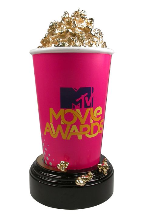 Internationally Recognized 24kt Gold Plated Popcorn Bucket Sculpture Trophy - the MTV Movie Awards - custom made with artisinal crafstmanship by Society Awards Mtv Movie Awards Trophy, Mtv Awards Trophy, Bet Awards Trophy, Movie Awards Trophy, Acting Awards, Mtv Award, Movie Kiss, Winning Awards, My Future Job