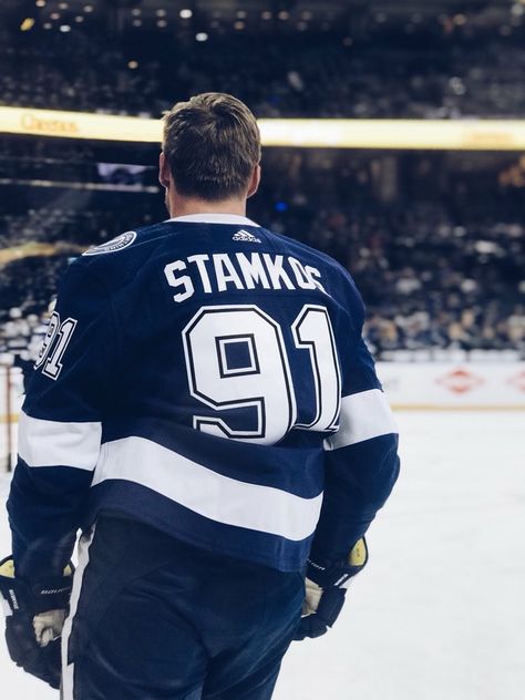 Steven Stamkos. Go Bolts ⚡ Steven Stamkos, Tampa Bay Lightning, Hockey Teams, Hockey Players, Ice Hockey, Tampa Bay, Nhl, Tampa, Varsity Jacket