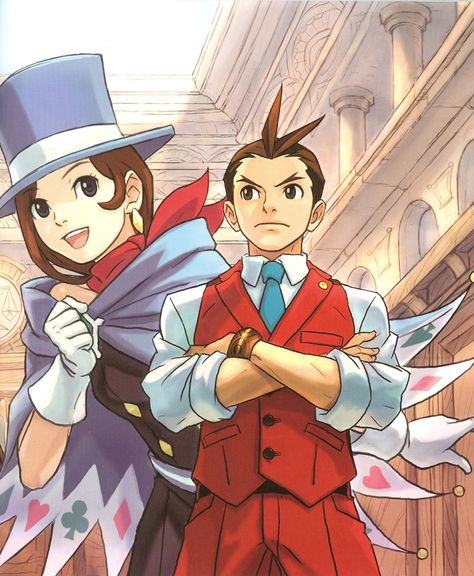 Apollo Justice Trucy Wright, Apollo Justice, Ace Attorney, Red Blue, The Day, On Twitter, Twitter, Red, Anime