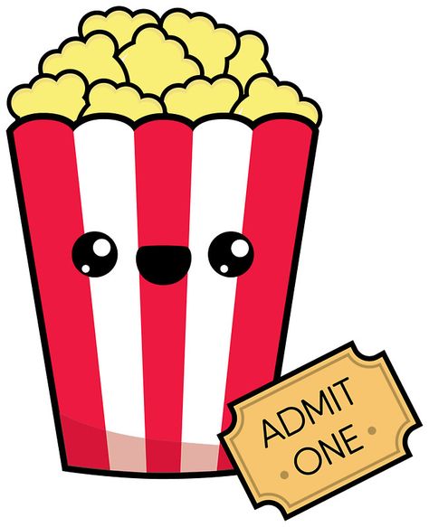 Movie Night Stickers, Corn Drawing, Movie Drinking Games, Movie Clipart, Night Stickers, Paper Camera, Arte Do Mickey Mouse, Movie Night Ideas, Cute Animal Quotes