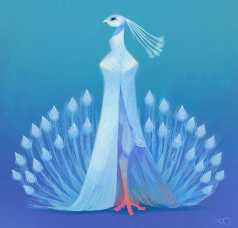 White Peacock by zgul-osr1113.deviantart.com on @DeviantArt Peacock Aarakocra, Peacock Character Design, Peacock Human, Peacock Drawing, White Peacock, Heroic Fantasy, Peacock Art, Have Inspiration, 캐릭터 드로잉