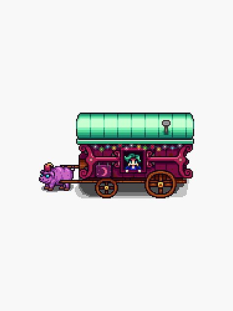 "Travelling Cart - Stardew Valley" Sticker for Sale by ParchedChair | Redbubble Stardew Valley Icons, Stardew Valley Pixel Art, Stardew Valley Stickers, Book Icons, App Covers, Stardew Valley, Instagram Ideas, Phone Themes, Printable Stickers