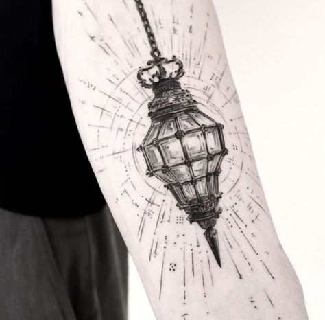 Gas Lantern Tattoo, Victorian Lantern Tattoo, Gothic Lantern Tattoo, Lantern Chest Tattoo, Lantern Drawing Vintage, Lamp Tattoo Design, Candle Lantern Tattoo, Light Tattoo Ideas, Grayscale Tattoo