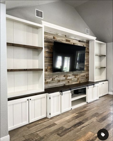 Top 70 Best Tv Wall Ideas, Entertainment Center Ideas For Large Wall, Wall Unit Ideas Living Room Farmhouse, Entertainment Center On Vaulted Wall, Long Wall Entertainment Center, Intertament Center Ideas, Stone Entertainment Wall, Tv Built In Wall Unit Slanted Ceiling, Recessed Electric Fireplace And Tv