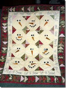 Snowman Quilt, Quilted Wall Hanging, Hanging Quilts, Cute Quilts, Lap Quilts, Holiday Quilts, Quilt Projects, Winter Quilts, Christmas Quilts