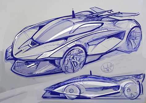 Futuristic Cars Concept, Blueprint Drawing, Futuristic Cars Design, Canvas Art Projects, Racing Car Design, Sketching Techniques, Car Design Sketch, Concept Car Design, Comics Girls