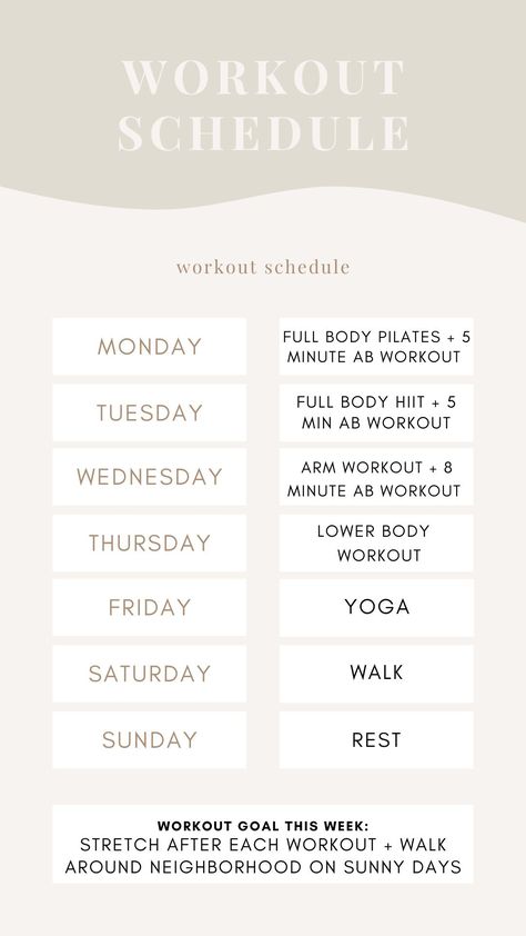 Workout Schedule Cardio, Week Workout Schedule, Back Of Thigh Workout, Workouts Summer, Workout Types, Workout Planning, Hiit Yoga, Hard Ab Workouts, 8 Minute Ab Workout