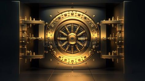 Bank vault with open door. Store Gold bar. Generative AI royalty free stock images Bank Vault, Vault Doors, Bar Stock, Open Door, Gold Bar, Vaulting, Stock Images Free, Liverpool, Philippines