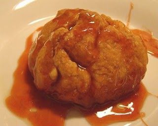 Mom's Apple Dumplings with Cinnamon Sauce and Red Hots Hot Apple Dumplings, Rustic Apple Pie, Cinnamon Sauce, Easy Apple Dumplings, Dumpling Sauce, Pie Crust From Scratch, Apple Dumpling Recipe, Apple Dumpling, Cinnamon Roll Bread