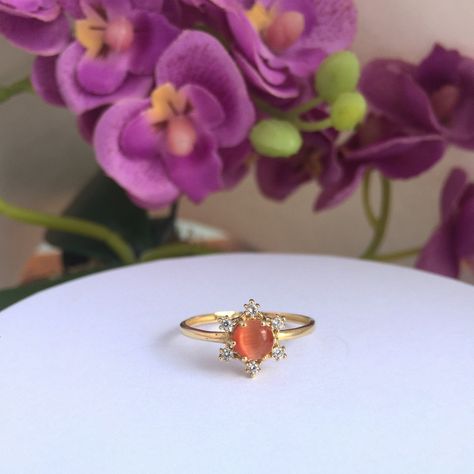 Excited to share the latest addition to my #etsy shop: Natural Orange Cat Mini Ring, Pear Cut Ring, Orange Cats, Solid Gold Rings, Orange Cat, Quartz Ring, Green Tourmaline, Jewelry Business, Anniversary Ring