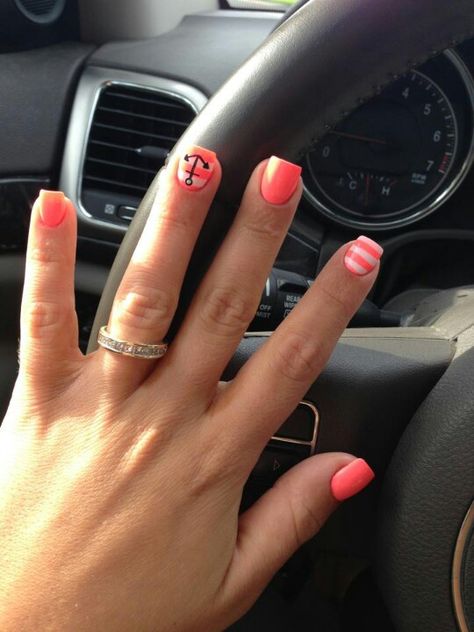 Bahama Cruise Nails, Gel Nails Ideas For Cruise, Carnival Cruise Nails Designs, Cruise Nails 2023, Nails With Anchor Design, Cruise Nails Bahamas, Cruise Nails Designs, Cruise Nail Ideas, Nails Nautical