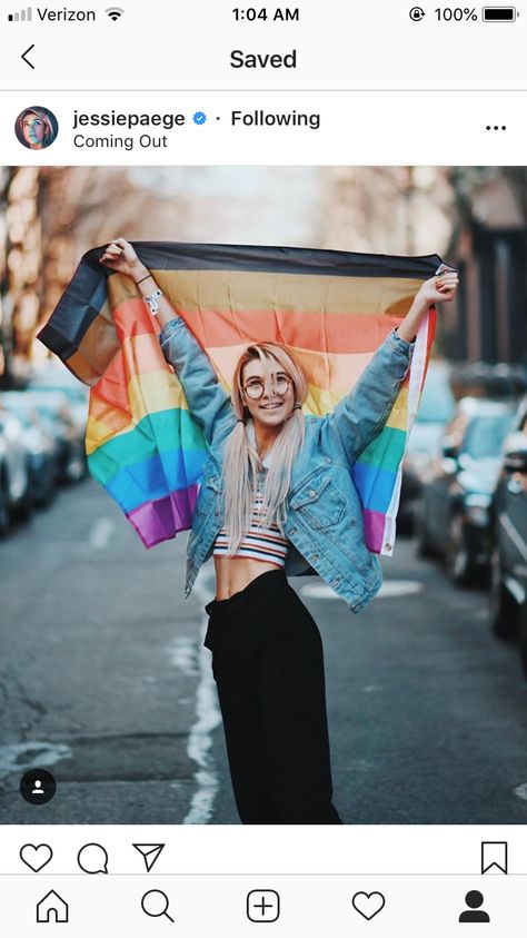 Flag Photoshoot, Bryan Stars, Shannon Taylor, Finally Free, Jessie Paege, Make Up Looks, Lgbtq Pride, 24 Years Old, Pose Reference Photo