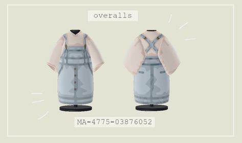 Animal Crossing Robe Designs, Acnh Overalls, Acnh Outfits, Acnh Clothes, Animal Crossing 3ds, Acnh Design, Animal Crossing Characters, New Animal Crossing, March 3