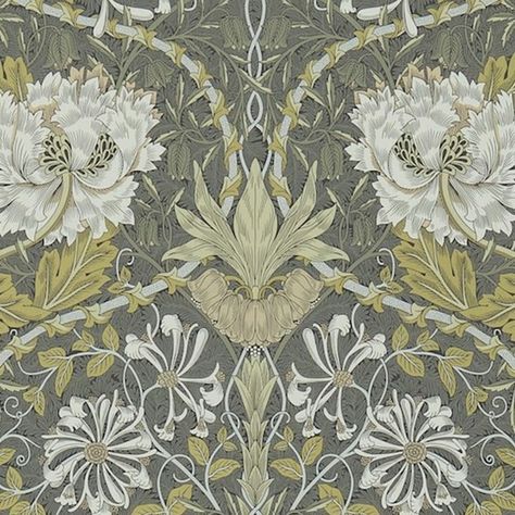 Wallpaper William Morris, William Morris Honeysuckle, Tulip Wallpaper, Gold Home Accessories, Tulip Design, Print Wallpaper, Gold Pattern, Cute Wallpaper Backgrounds, Dream Decor