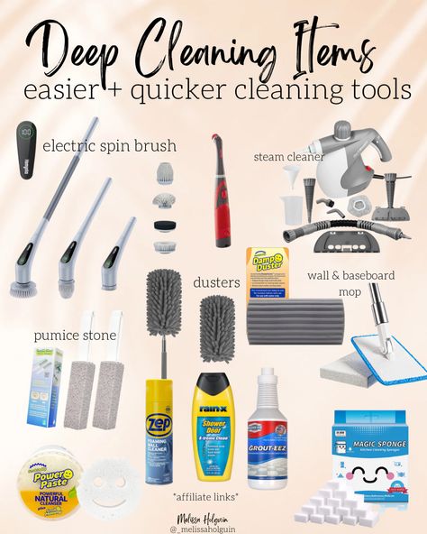 Deep Cleaning Tips! Cleaning Reset Tools. Deep Cleaning Tools. Cleaning House Tips. Cleaning Must Haves. Clean Home Tips. #cleaning #cleaningtips #clean #cleaningtricks Deep Cleaning Living Room, Deep Clean House In One Day, Cheap Cleaning Supplies, Office Cleaning Tips, Cleaning Day Aesthetic, Cleaning Reset, Cleaning Tools For Home, Professional Cleaning Tips, Cleaning Must Haves