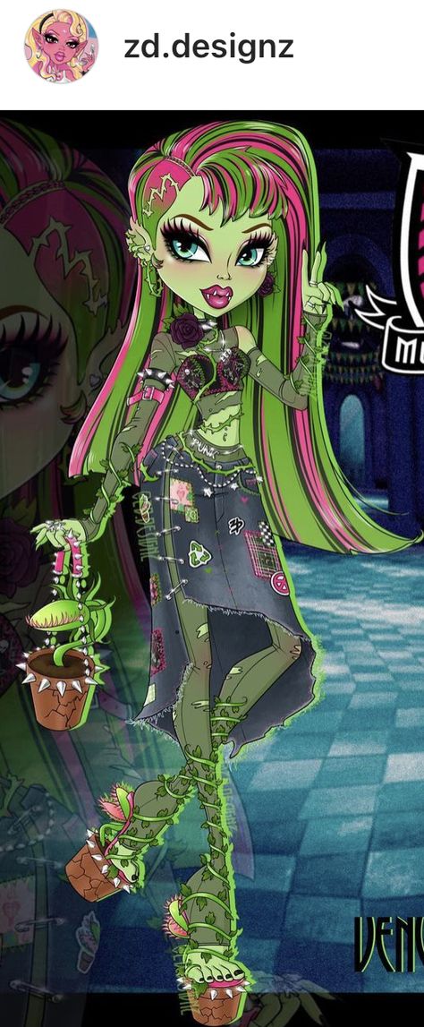 Monster High Venus Mcflytrap Fanart, Monster High Venus Mcflytrap Aesthetic, Venus Mcflytrap G3, Venus Mcflytrap Fanart, Venus Fly Trap Monster High, Venus Mcflytrap Aesthetic, Monster High Halloween Costumes, Anime Graphics, Monster High Halloween