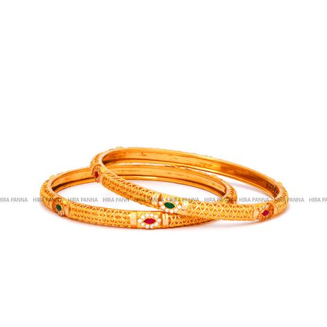 8 new messages Bangles Designs Gold Latest, Gold Bangles Design Latest Indian, Ruby Emerald Bangles, Latest Gold Bangles, Mini Haram, Emerald Bangles, Heavy Jewellery, White Stone Jewelry, Gold Bangles Indian