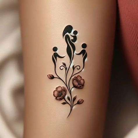 20+ Mom of Three Tattoo Ideas | shoestring baby Leg Flower Tattoos Women, Mother Of 3 Tattoos, Mom Of Five Tattoo, Mom Of Two Tattoos, Mom Of 3 Tattoos, Tattoos For Kids Mom, Mom Of Twins Tattoo, Mommy And Son Tattoo Ideas, Matching Mom Tattoos