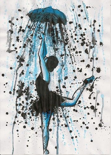 Dance in the rain Dancing In The Rain Tattoo, Rain Tattoo, Storm Tattoo, Rain Illustration, Dance Tattoo, Dance In The Rain, Rain Painting, Dance Photos, Dancing In The Rain