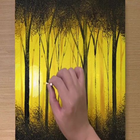 85K views · 1.9K reactions | Painting Deep Woods / Easy Acrylic Painting Technique / Drawing Forest | By Painting Skills | Facebook Land Scape Paintings Acrylics Easy, Drawing Forest, Technique Drawing, Painting Skills, Easy Acrylic Painting, Deep Woods, Forest Painting, Acrylic Painting Techniques, Simple Acrylic Paintings