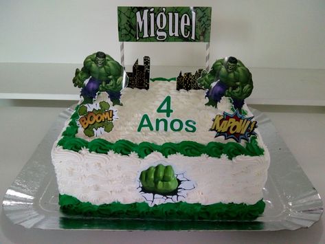 Bolo Do Hulk, Bolo Hulk, Hulk, Pastel, Cake