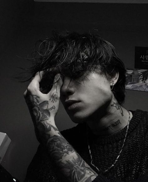 Damien Orlov, Eboy Style, Grunge Guy, Feminist Tattoo, Sick Boy, Mattheo Riddle, Scary Books, Biker Boys, Dark Men