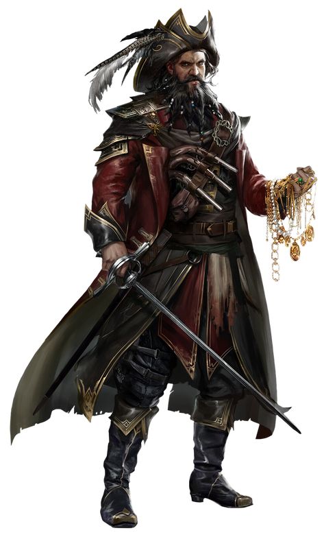 Black Pirate Art, Man Rpg, Steampunk Fantasy, Dog Man, Pirate Art, Pirate Woman, Pirate Life, Dungeons And Dragons Characters, Dnd Art