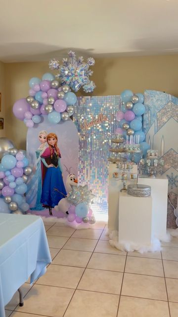 Frozen Themed Birthday Backdrop, Elsa Birthday Backdrop, Frozen Theme Birthday Decoration, Frozen Birthday Decoration Ideas, Elsa Frozen Birthday Party Ideas, Frozen Theme Decorations, Elsa Themed Birthday Party Decoration, Elsa Decorations Frozen Theme, Frozen Backdrop Ideas