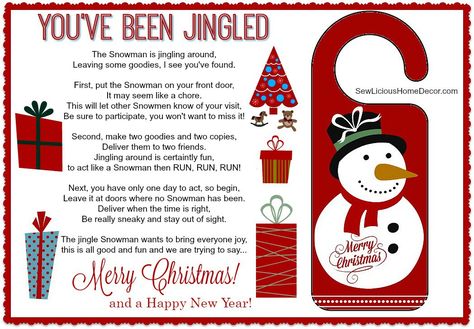 You've Been Jingled! FREE Printable. A fun game to play in your neighborhood or at the office. Get lots more ideas at SewLiciousHomeDecor.com #christmas #games You've Been Jingled Free Printable, You've Been Jingled, Free Christmas Games, Free Christmas Printable, Youve Been, Game To Play, Free Christmas Printables, Christmas Party Games, Christmas Printable