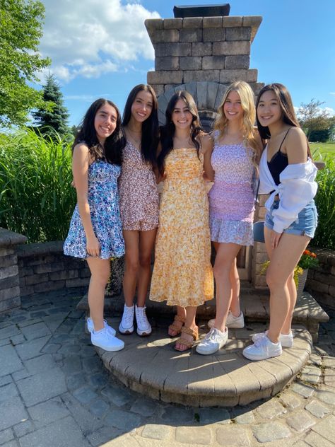 grad party outfit ideas. follow me on ig for more @ayumiheath Grad Party Outfit Ideas, Grad Party Outfit, Grad Outfits, Party Outfit Ideas, Party Fits, Senior Citizen, Group Photo, Grad Party, Grad Parties