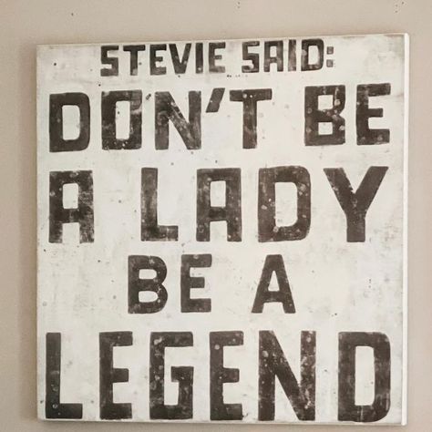 Sugarboo & Co. on Instagram: "Introducing the Stevie Gallery Wrap Art Print, a bold and empowering piece that will ignite your inner legend. With the iconic quote "Don't Be A Lady Be A Legend" beautifully showcased on high-quality luan wood, this art print is a perfect addition to any modern space. Let Stevie's powerful words inspire you daily as you embrace your uniqueness and break free from societal norms. Elevate your walls with this timeless piece and make a statement that resonates with Stevie Nicks Poster Art, Diy Projects To Increase Home Value, Stevie Nicks Art Print, Stevie Nicks Wall Art, Stevie Nicks Svg, Game Room Signs, Societal Norms, Don’t Be A Lady Be A Legend Stevie Nicks, Be A Lady