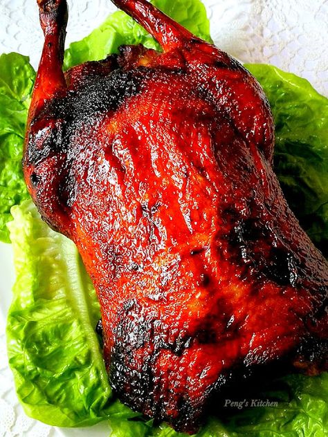 Peng's Kitchen: Air Fried Crispy Roast Duck Christmas Roast Duck, Whole Duck Recipes, Crispy Duck Recipes, Duck Roast, Chinese Roast Duck, Roasted Duck Recipes, Crispy Duck, Duck Recipe, Christmas Roast