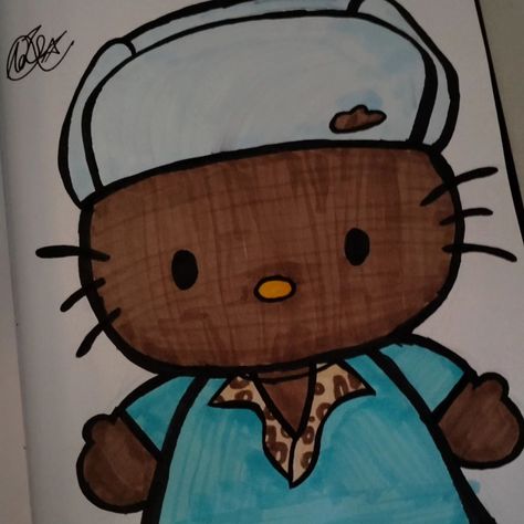 Tyler,the creator X hello kitty Tyler The Creator Drawing, Tyler The Creator, Drawing Ideas, Christmas Card, Goats, Christmas Cards, Hello Kitty, Kitty, The Creator